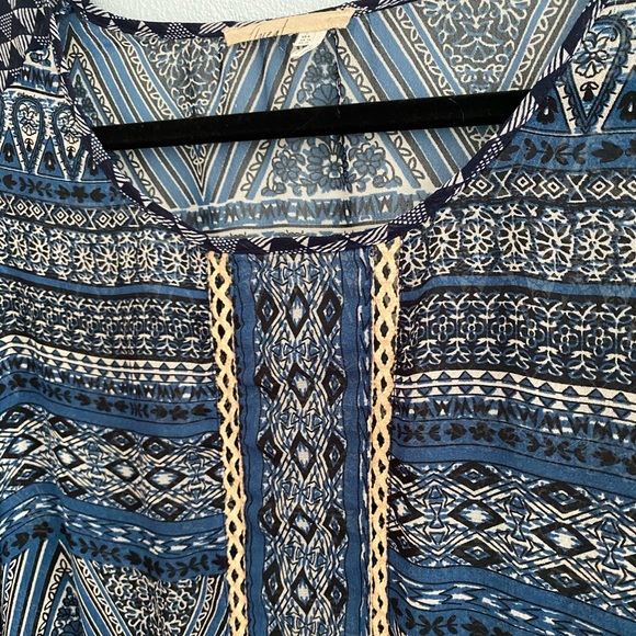 Anthropologie New Geometry Tiered Maxi Dress - Picture 5 of 11